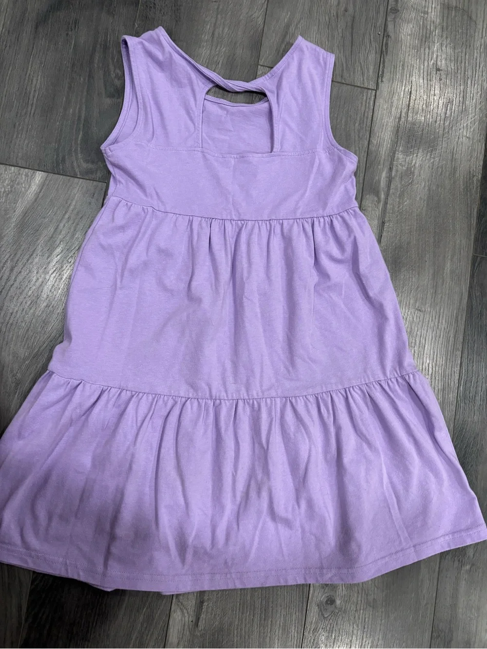 The Children's Place Lavender Tiered Sleeveless Cotton Dress